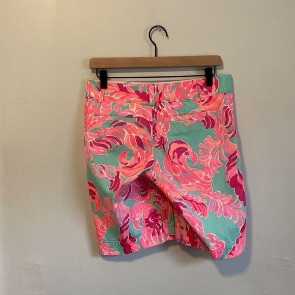 Lilly Pulitzer Pink & Blue Poolside Blue The Chipper Shorts Size 2 - Picture 4 of 10